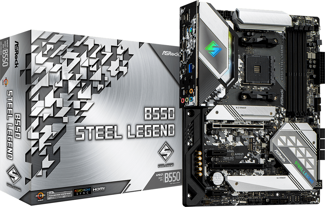 B550M Steel Legend Ryzen5 3500セット ASRock B550 Steel Legend | SoloTodo.cl