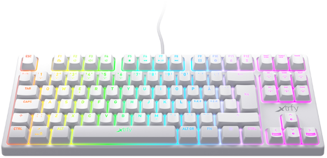 XTRFY K4 TKL RGB Blanco (XG-K4-RGB-TKL-WH-R-US) | SoloTodo.cl