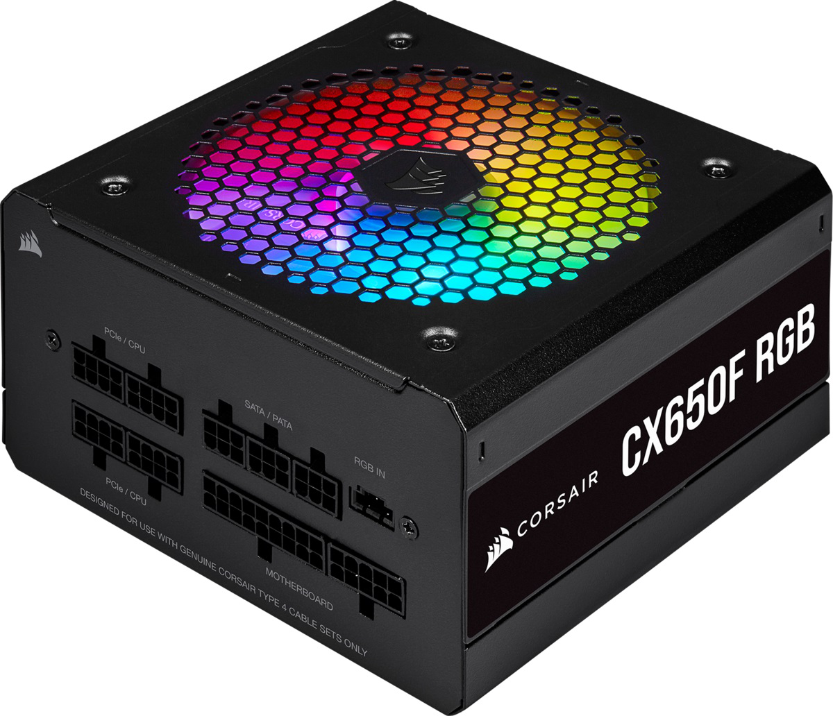 CORSAIR CX650F RGB — 650w PSU 中古 Corsair CX Series CX650F (CP-9020217-NA) (650 W) | SoloTodo.cl