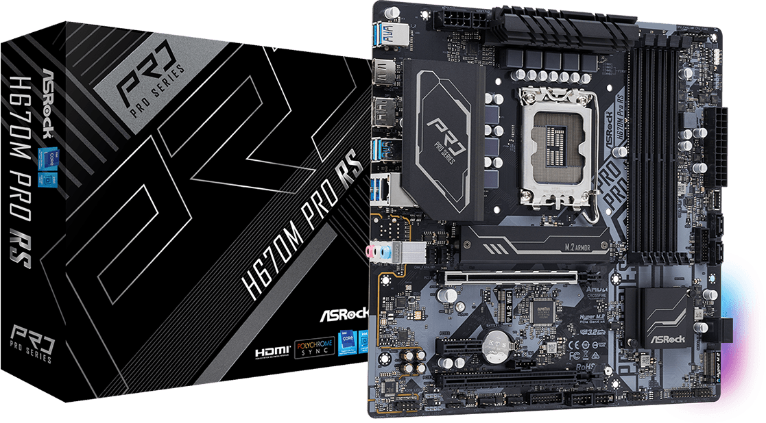 H670M PRO RS+DDR4 3200MHz 16GB ⑤ ASRock > H670M Pro RS