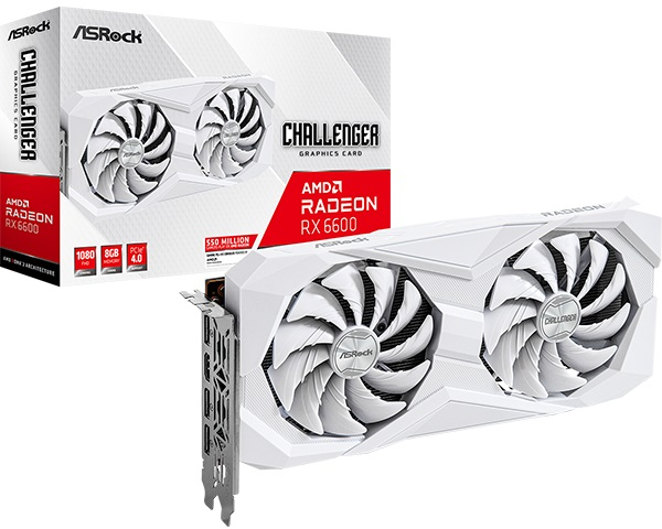 ASRock RX 6600 Challenger White 8GB [RX6600 CLW 8G] | SoloTodo.cl
