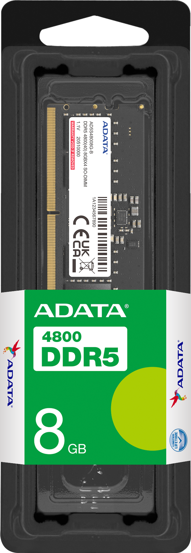 A-DATA AD5S48008G-S (1 x 8 GB | SO-DIMM DDR5-4800) | SoloTodo.cl