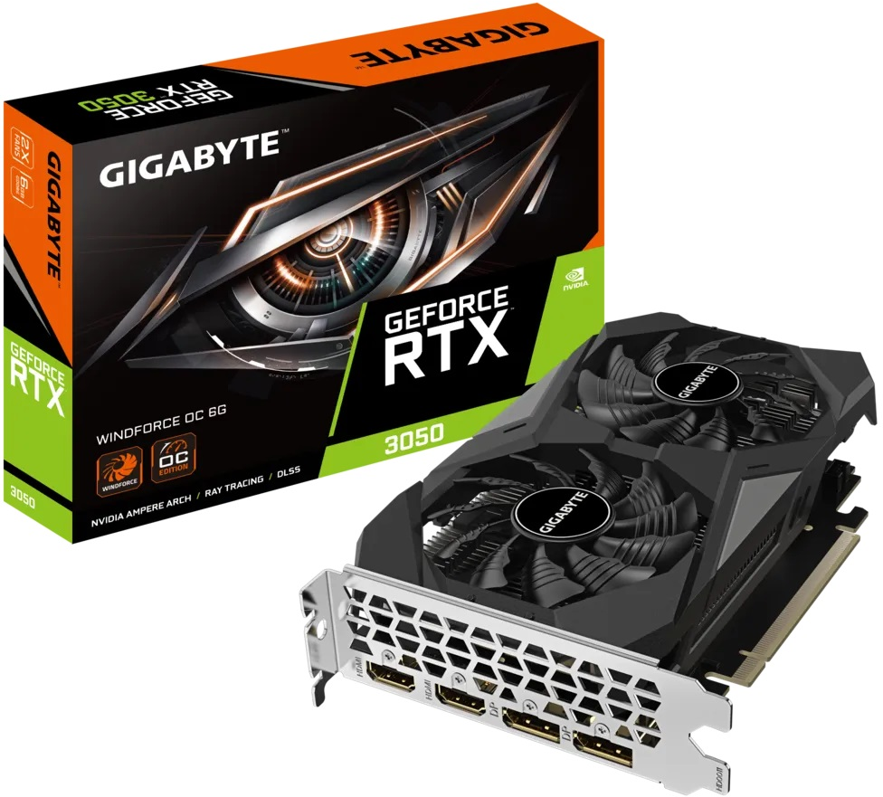 GIGABYTE GeForce RTX 3050 本体 Gigabyte GeForce RTX 3050 WINDFORCE OC 6G [GV-N3050WF2OC-6GD