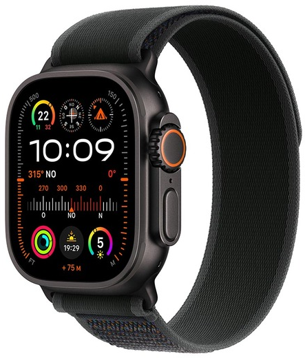 Apple Watch Ultra 49mm (Trail Loop Black Titanium Case Black
