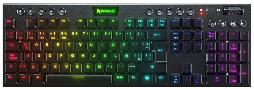Redragon Horus RGB - Black (Red Switch) (K619-RGB-SP) | SoloTodo.cl