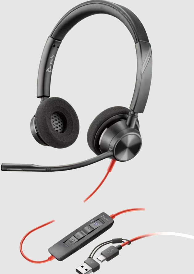 AURICULARES ESTEREO POLY BLACKWIRE 3320