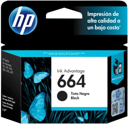 CARTUCHO TINTA HP 664 NEGRO
