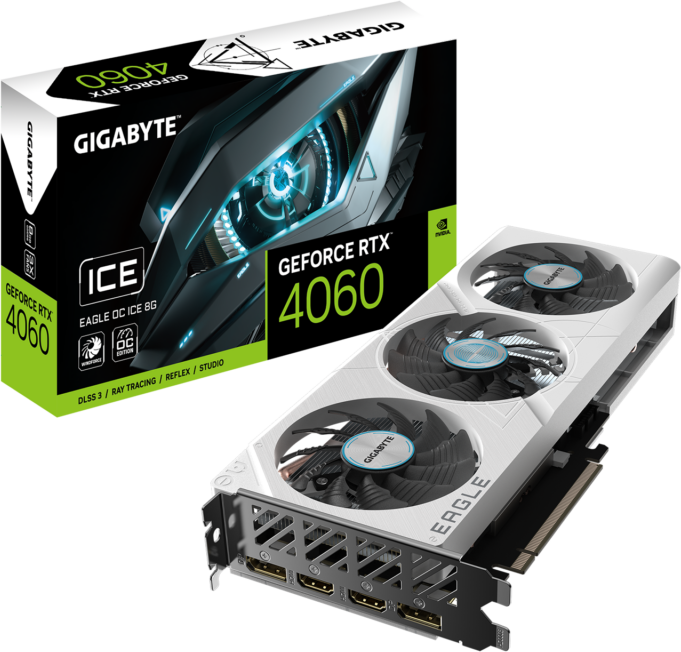 GV-N406TEAGLE-8GD[GeForce RTXシリーズ /8GB] Gigabyte GeForce RTX 4060 EAGLE OC ICE 8G [GV-N4060EAGLEOC ICE-8GD