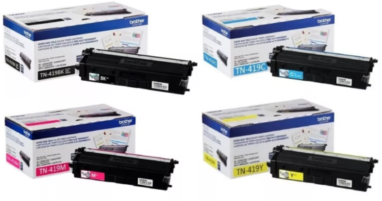 Brother TN-419 (Pack de 4) (Amarillo / Cyan / Magenta / Negro