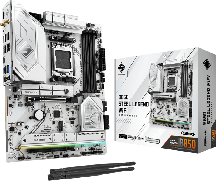 ASRock B850M Steel Legend WiFi マザーボード ASRock B850 Steel Legend WiFi | SoloTodo.cl