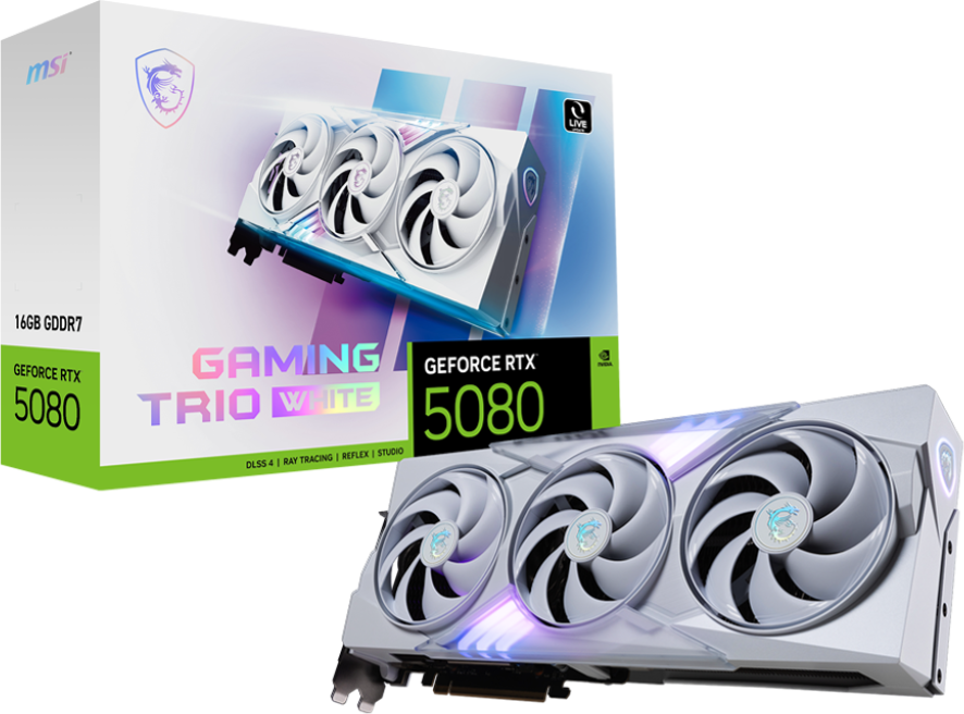 MSI GeForce RTX 5080 16G GAMING TRIO OC WHITE [G5080-16GTCW