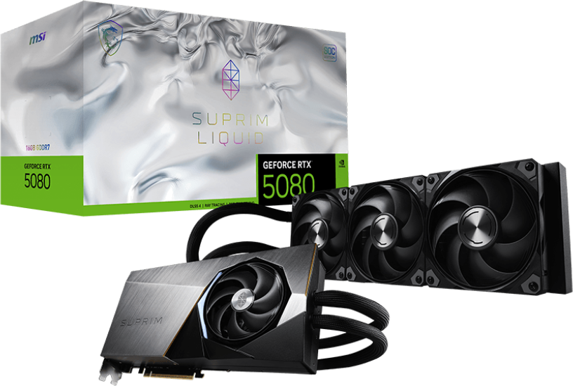 【新品未使用】RTX 5080 SUPRIM LIQUID 海外限定 水冷モデル MSI GeForce RTX 5080 16G SUPRIM LIQUID SOC [G5080-16SLS] | SoloTodo.cl