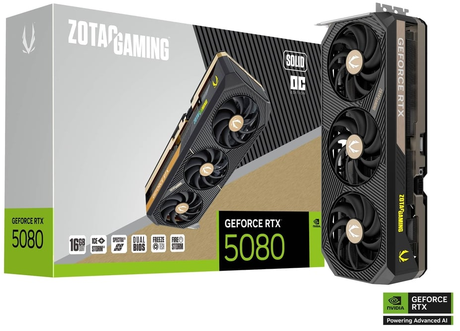 Zotac GAMING GeForce RTX 5080 SOLID OC [ZT-B50800J-10P] | SoloTodo.cl