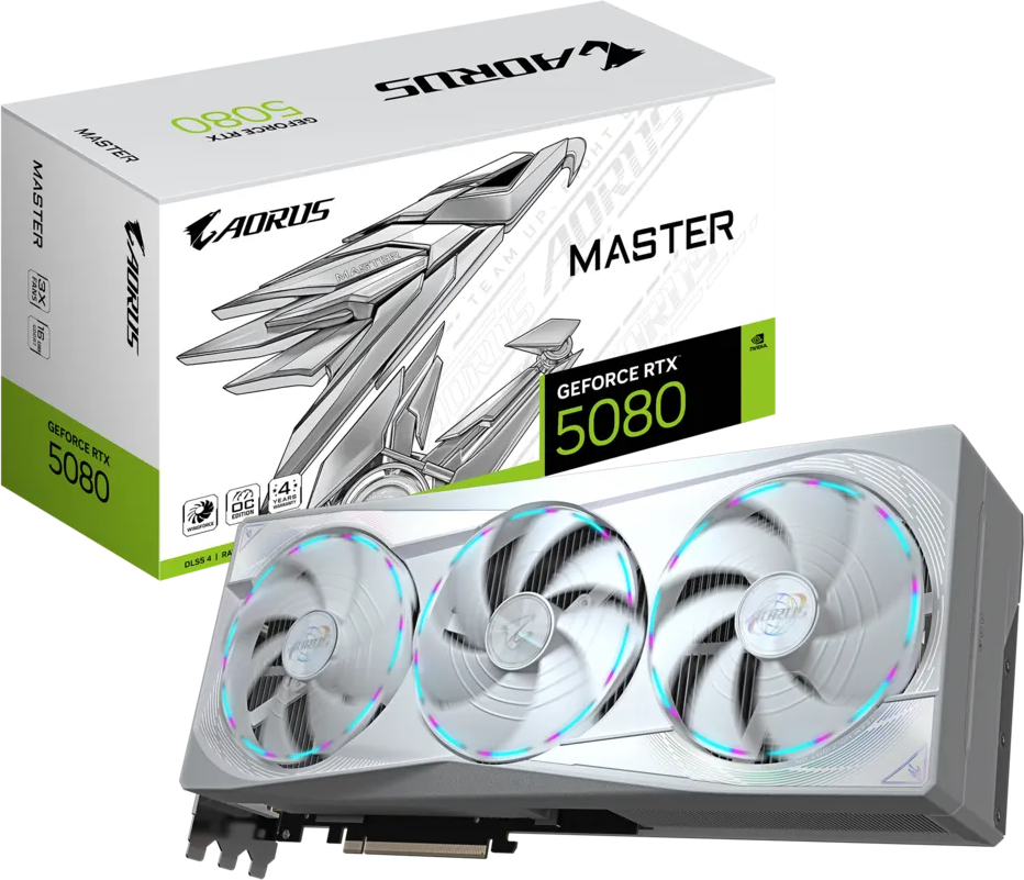 Gigabyte AORUS GeForce RTX 5080 MASTER ICE 16G [GV-N5080AORUSM ICE