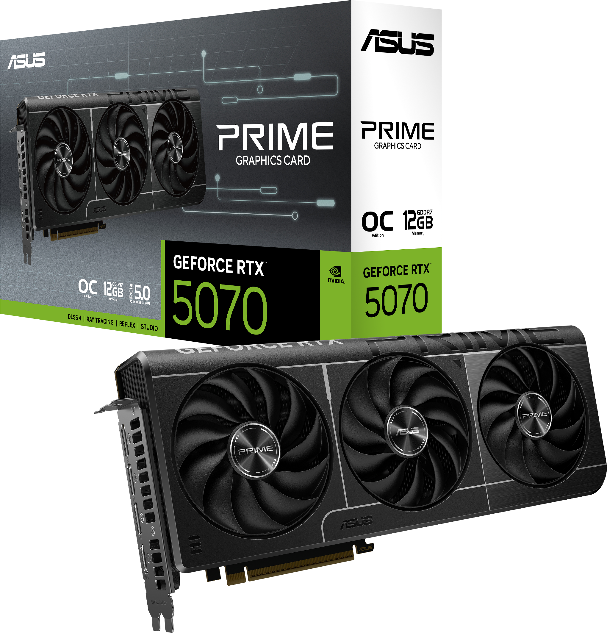 ASUS PRIME RTX 5070 vista frontal