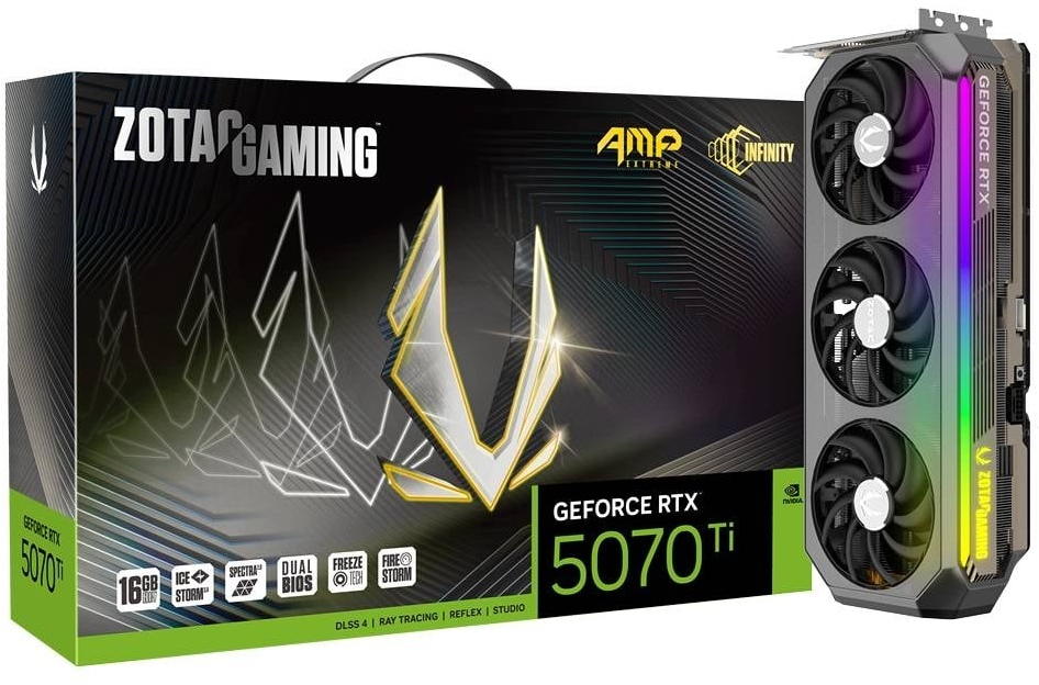 ZOTAC GAMING GeForce RTX 5070 Ti 未開封即日発送 Zotac GAMING GeForce RTX 5070 Ti AMP Extreme INFINITY [ZT-B50710B