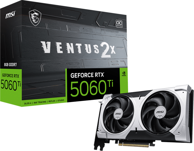 MSI GeForce RTX 5060 Ti 8G VENTUS 2X OC PLUS [G506T-8V2CP