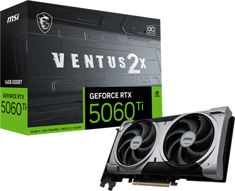 MSI GeForce RTX 5060 Ti 16G VENTUS 2X OC PLUS [G506T-16V2CP