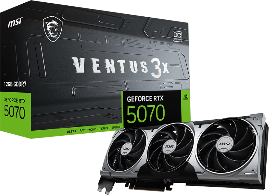 MSI GeForce RTX 5070 12G VENTUS 3X OC [G5070-12V3C] | SoloTodo.cl