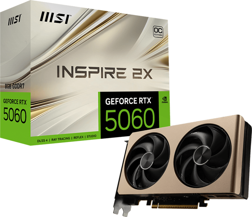 MSI GeForce RTX 5060 8G INSPIRE 2X OC [G506-8I2C] | SoloTodo.cl