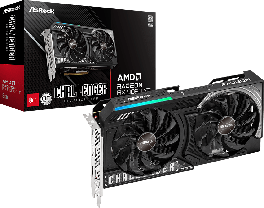 ASRock Radeon RX 9060 XT Challenger 8GB OC [RX9060XT CL 8GO