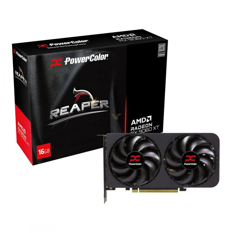 【ほぼ未使用】Radeon RX9060XT 16GB PowerColor Reaper AMD Radeon RX 9060 XT 16GB GDDR6 [RX9060XT 16G-A