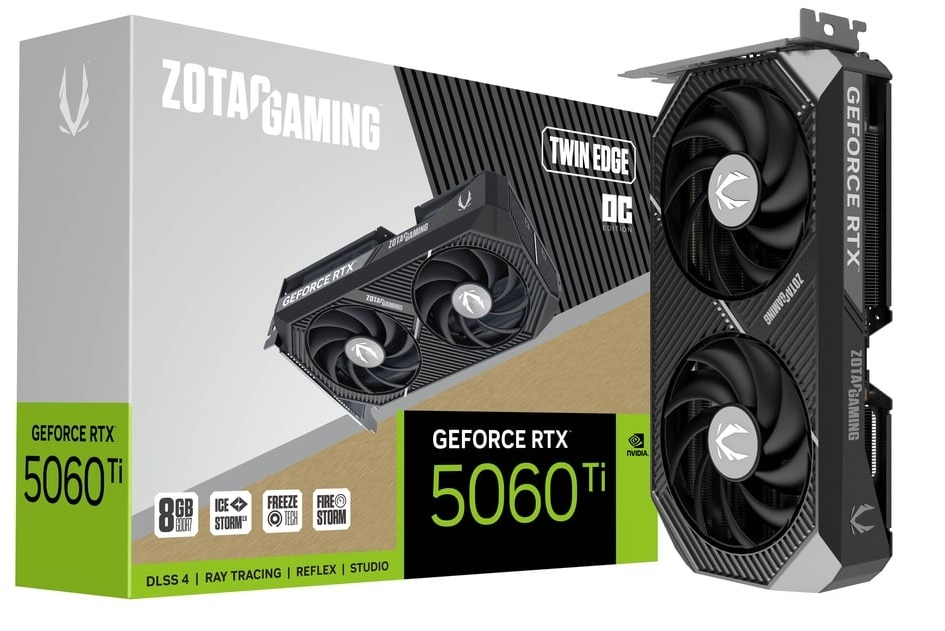 tarakoブラック0 Zotac GeForce RTX 5060 Ti 8GB Twin Edge OC [ZT-B50610H-10M