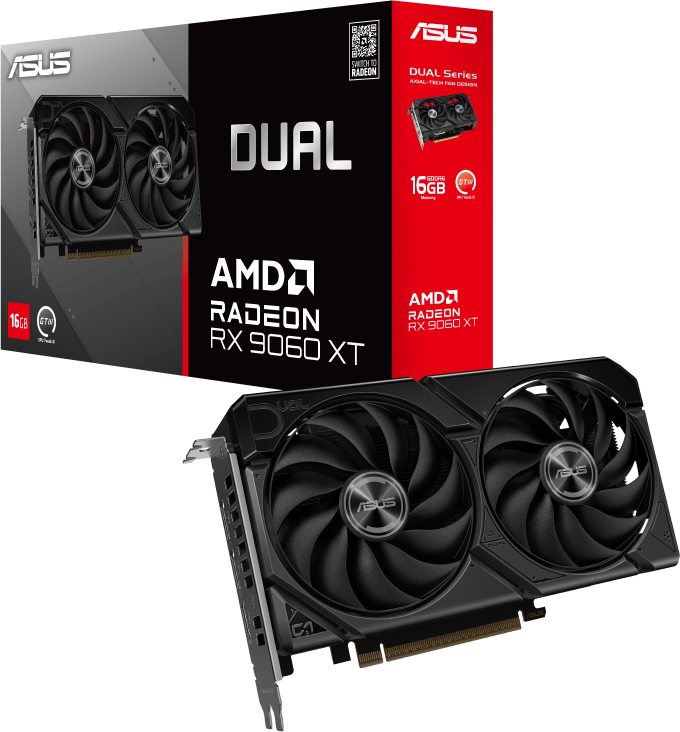 値下げ可ASUS DUAL Radeon RX 9060 XT 16GB 本体 ASUS Dual Radeon RX 9060 XT 16GB [DUAL-RX9060XT-16G / 90YV0LG2