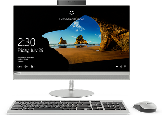 Windowsデスクトップ ideacentre AIO 520 i5 8400T 8GB 1TB HDD ideacentre AIO 520 デスクトップパソコン F0DJ0005JP シルバー [23.8